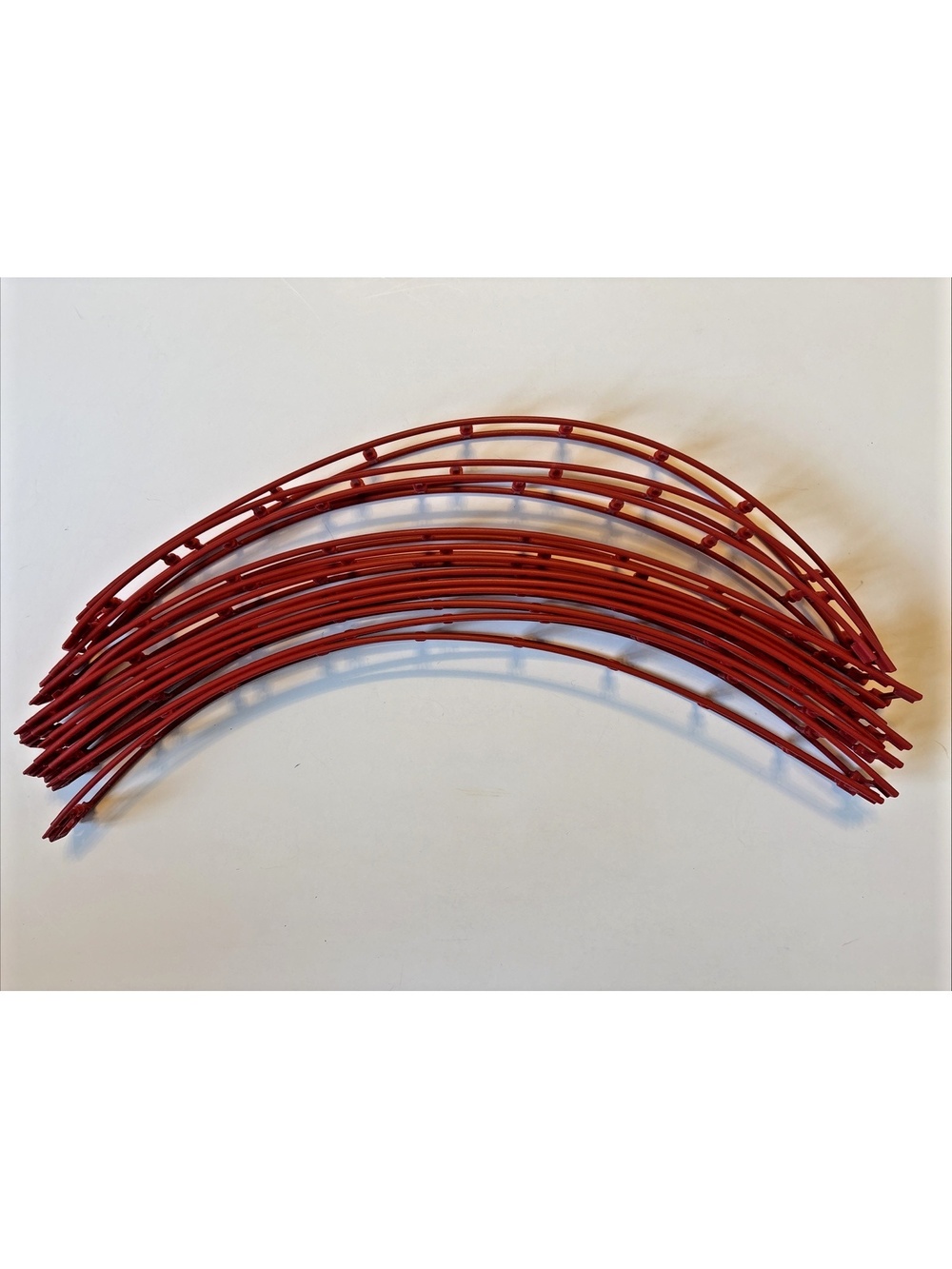 K'NEX Red Roller Coaster Track Lot of 12 Pieces 16" Straight Micro Parts KNEX